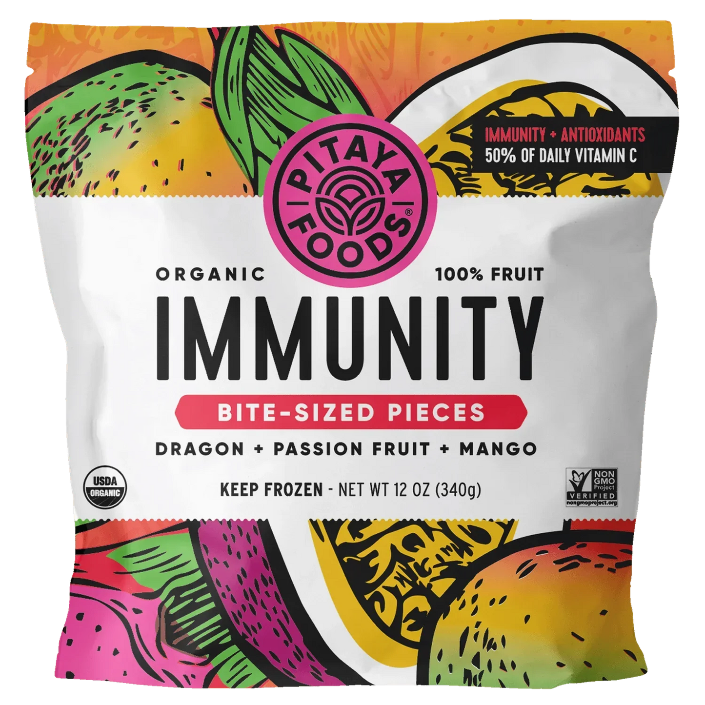 Pitaya Foods Organic Immunity Bite-Sized Pieces, 12 oz