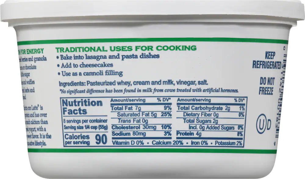 Belgioioso Traditional Ricotta Cheese, 16 oz
