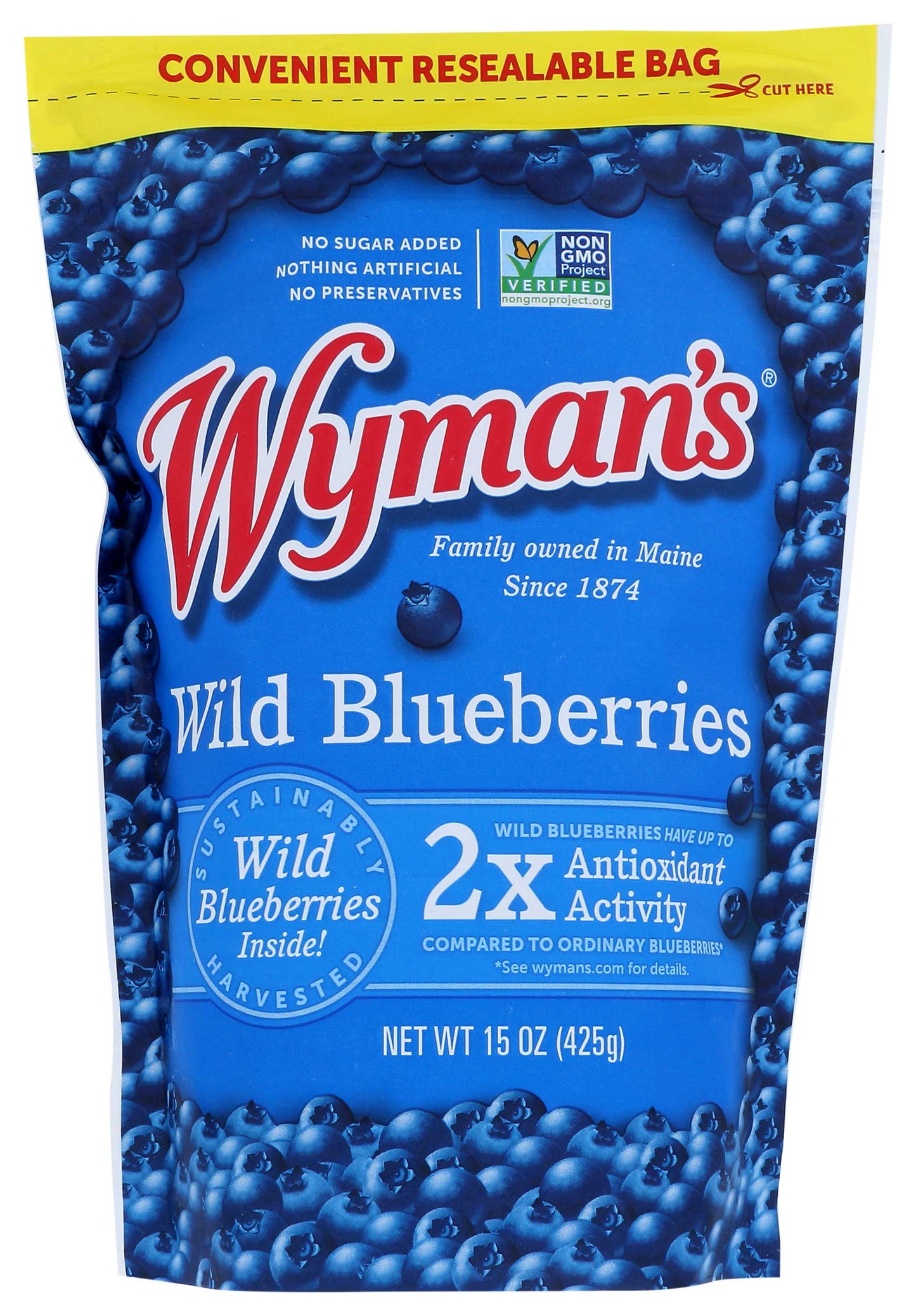 Wymans Wild Blueberries, 15 oz