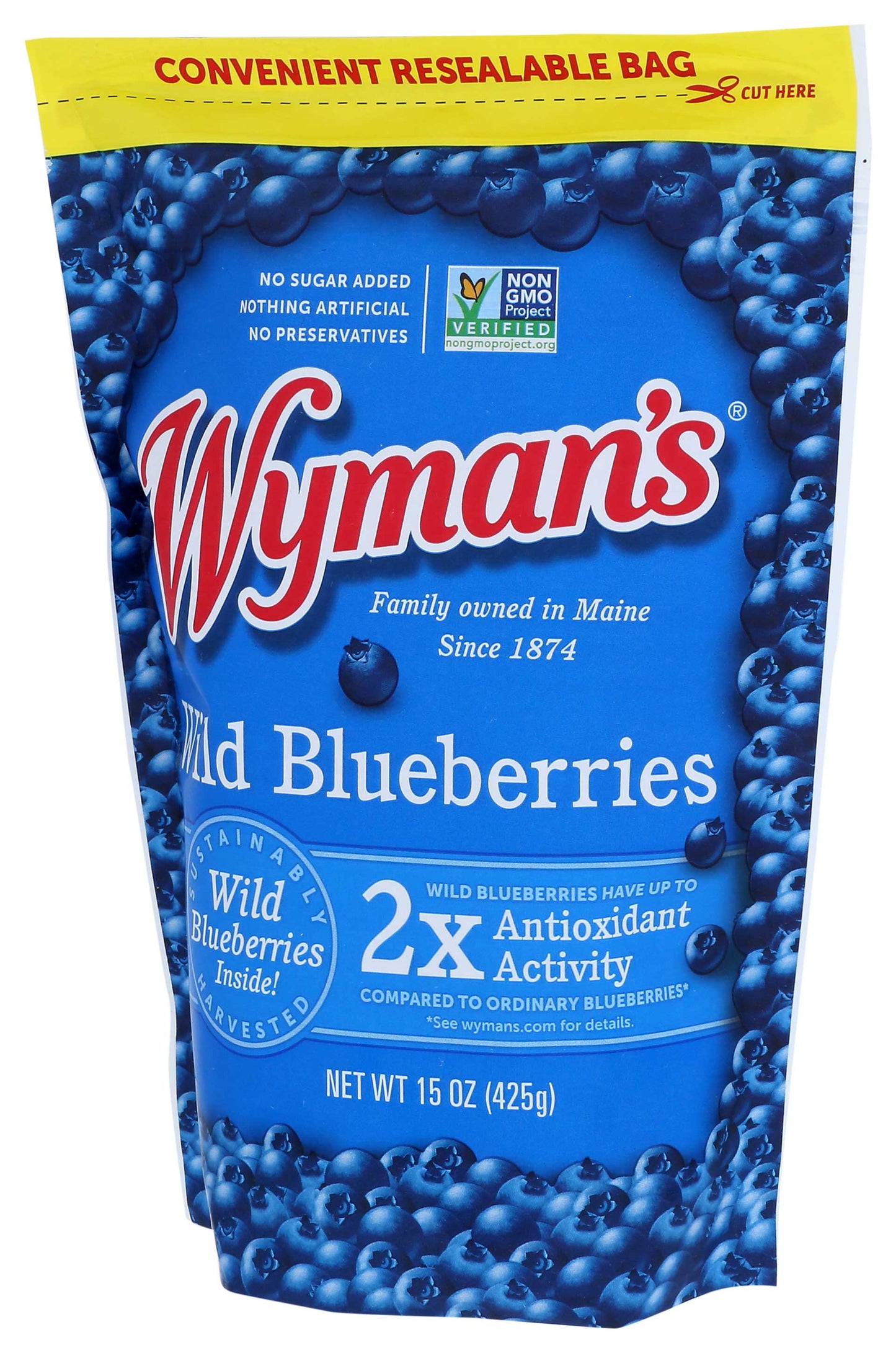 Wymans Wild Blueberries, 15 oz