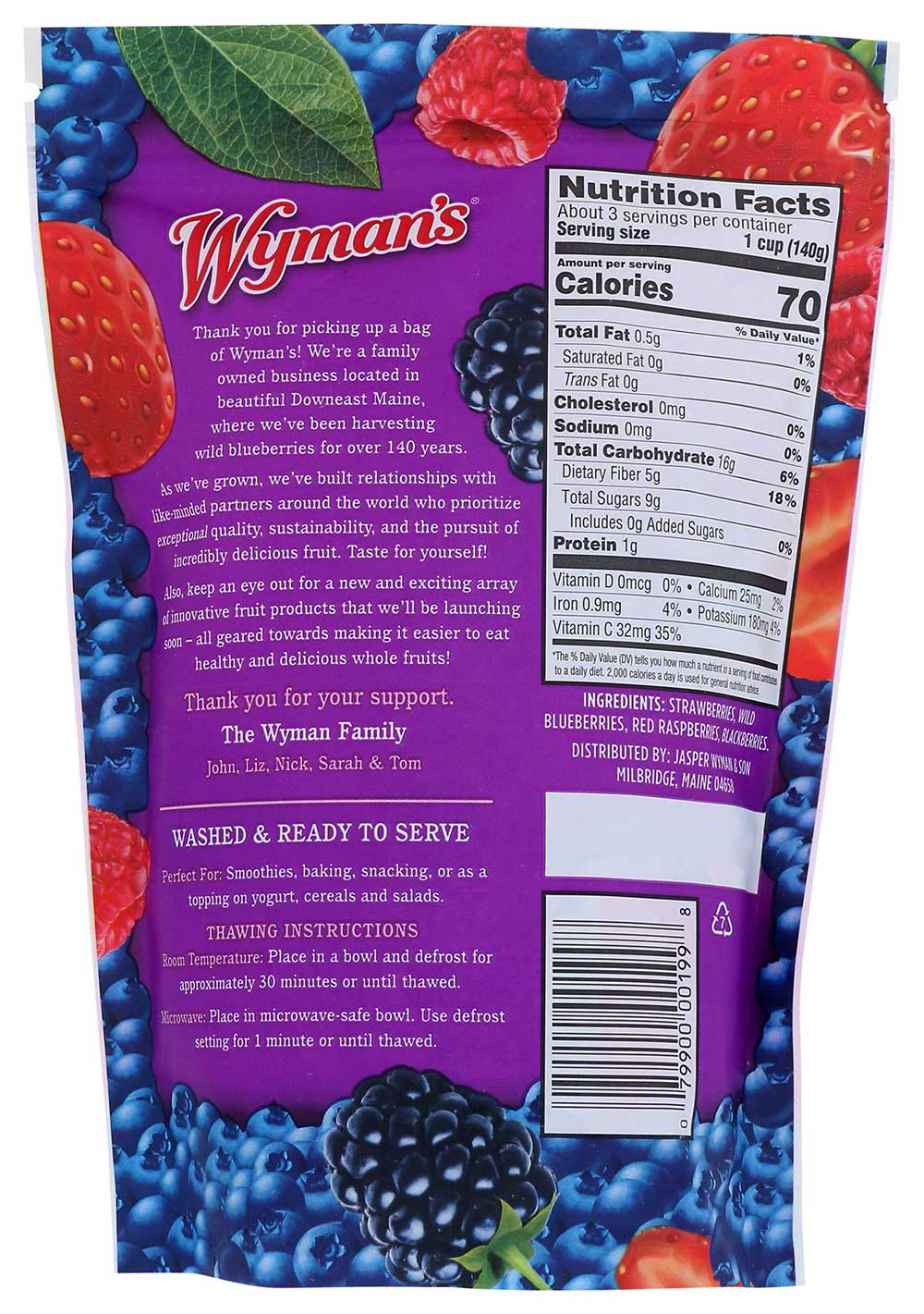 Wymans Mixed Berry, 15 oz