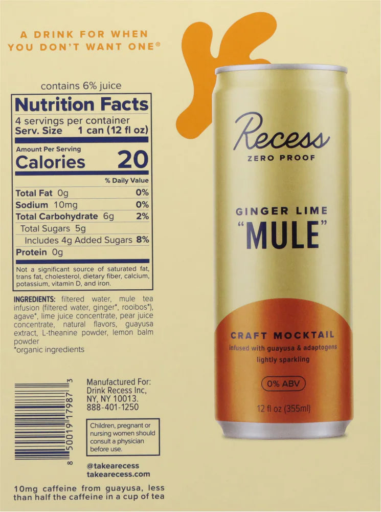 Recess Zero Proof Ginger Lime "Mule"