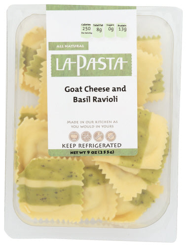 La Pasta Goat Cheese Basil Ravioli, 9 oz
