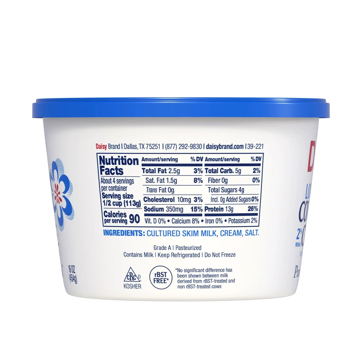 Daisy Low Fat Cottage Cheese 2% Milkfat, 16 oz