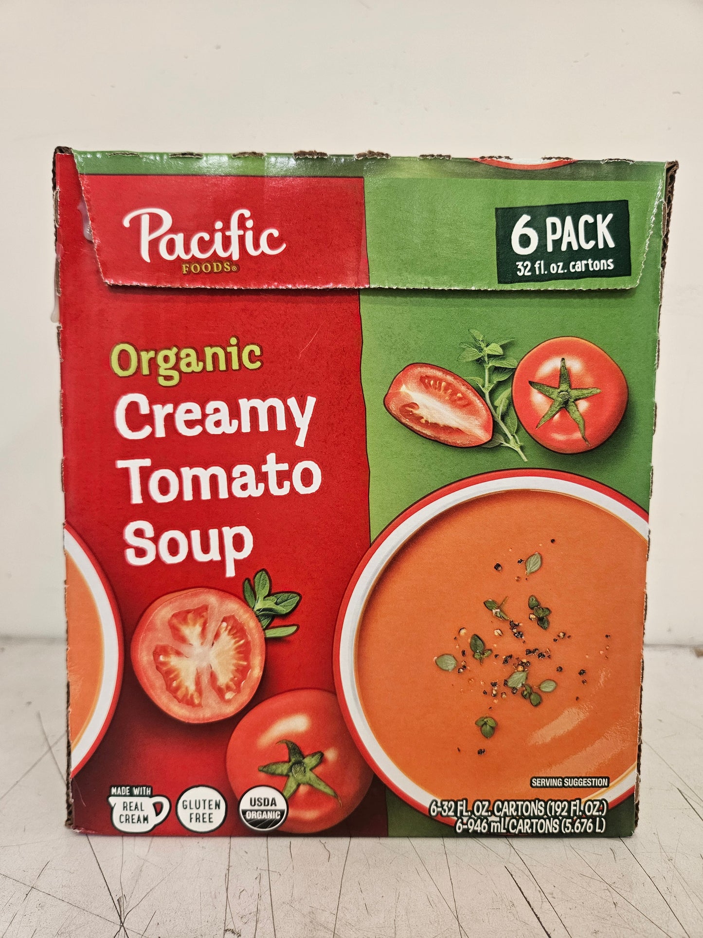Pacific Organic Creamy Tomato Soup 6 Pack-32 oz ea