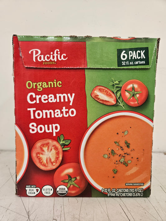Pacific Organic Creamy Tomato Soup 6 Pack-32 oz ea
