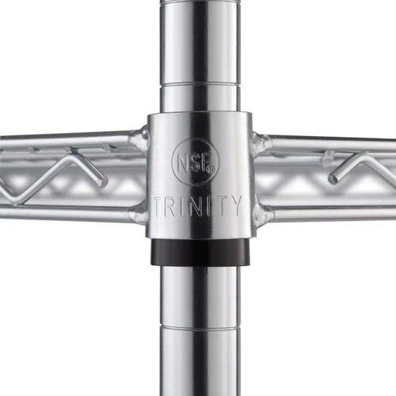 TRINITY 6-Tier Wire Shelving Rack, 48" x 18" x 72" NSF, Includes Wheels*