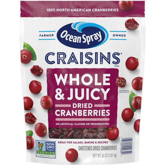 Ocean Spray Craisins, Dried Cranberries, 64 oz