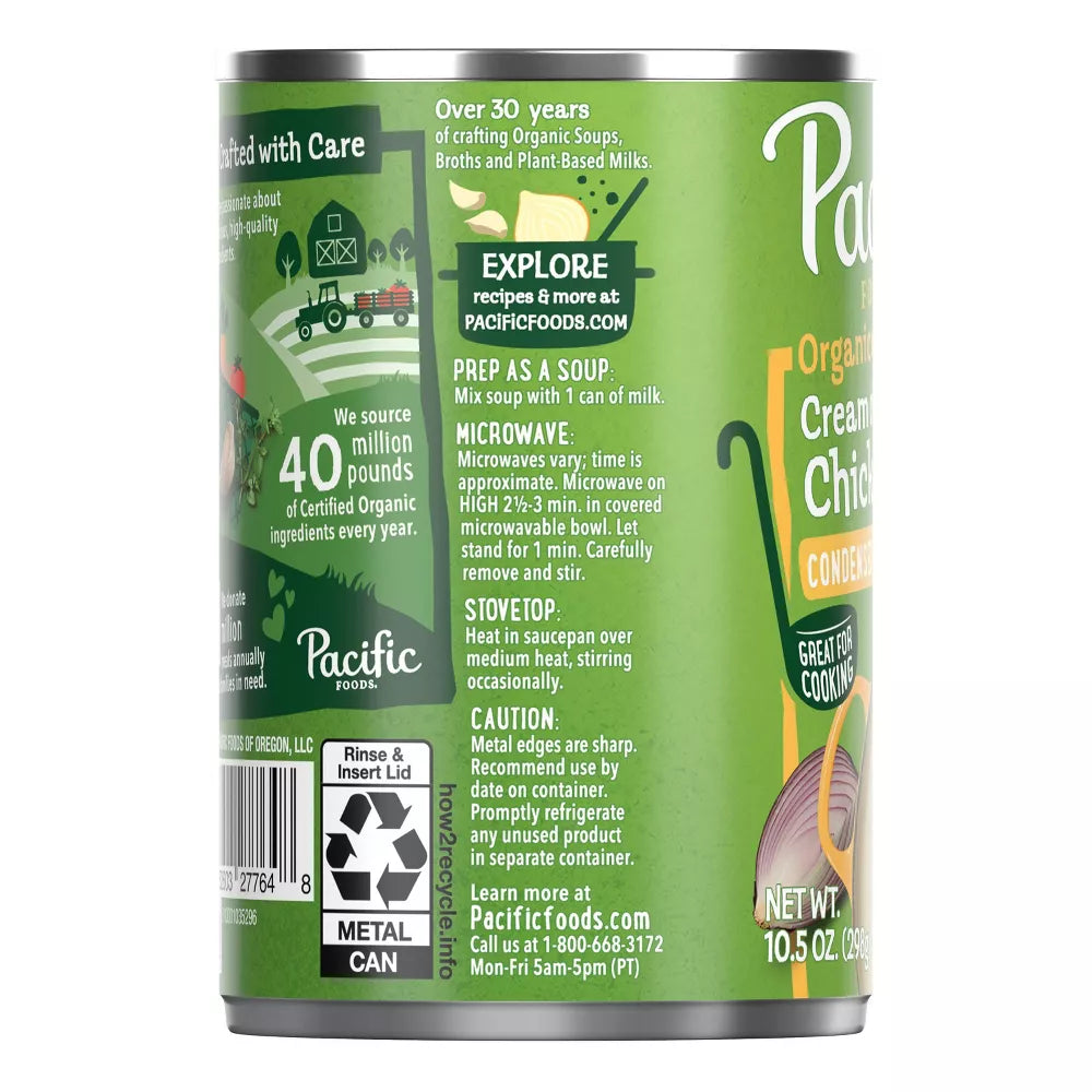 Pacific Foods Organic Cream of Chicken Condensed Soup, 10.5 oz
