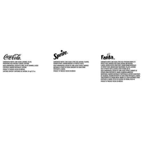 Mexican Coca-Cola, Fanta & Sprite Variety Pack 24 ct, 12 oz