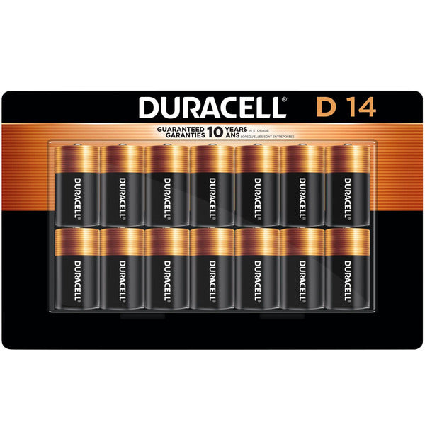 Duracell Coppertop Alkaline D Batteries, 14 ct