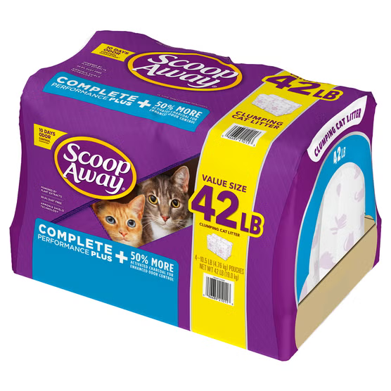 Scoop Away Complete Performance Plus, Clumping Cat Litter, Fresh Scent, 10.5 lbs, 4 ct