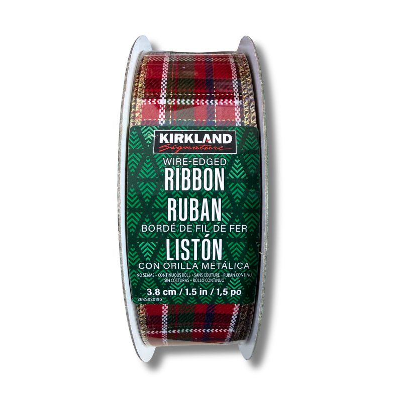 Kirkland Signature Wire-Edge Holiday Ribbon, 50 yards (multiple styles)