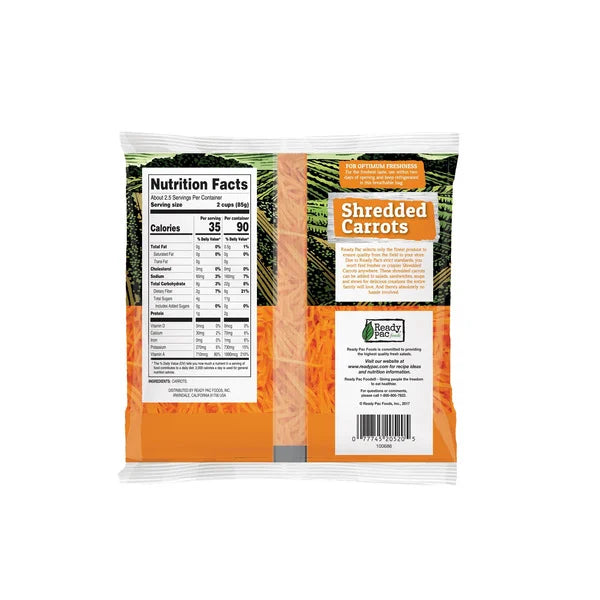 Ready Pac Bistro Shredded Sweet, Carrots Bag, 8 oz