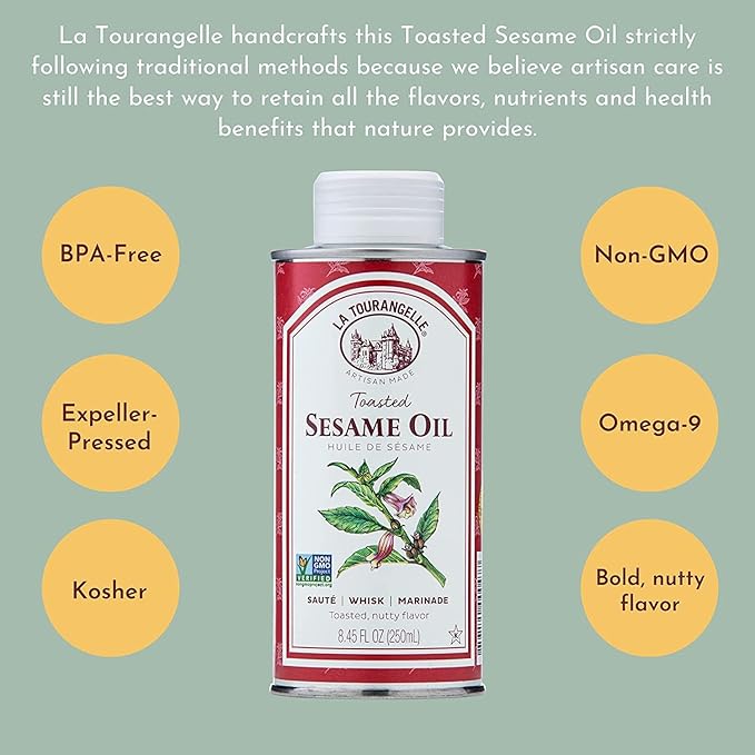 La Tourangelle Toasted Sesame Oil, 16.9 oz