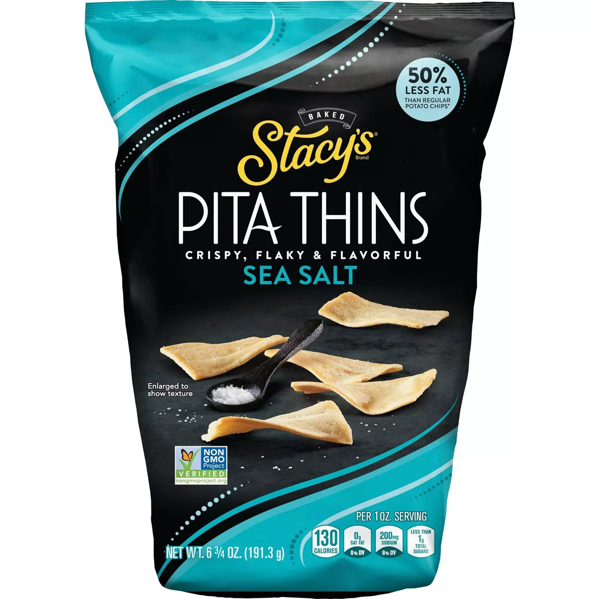 Stacy's Simply Naked Sea Salt Pita Crisps, 6.75 oz