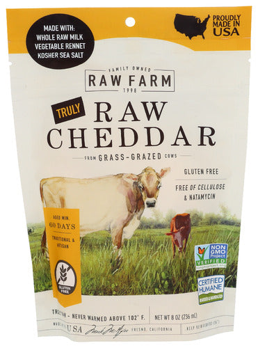 Raw Farms Cheese Shredded Pasture Grazed, 8 oz