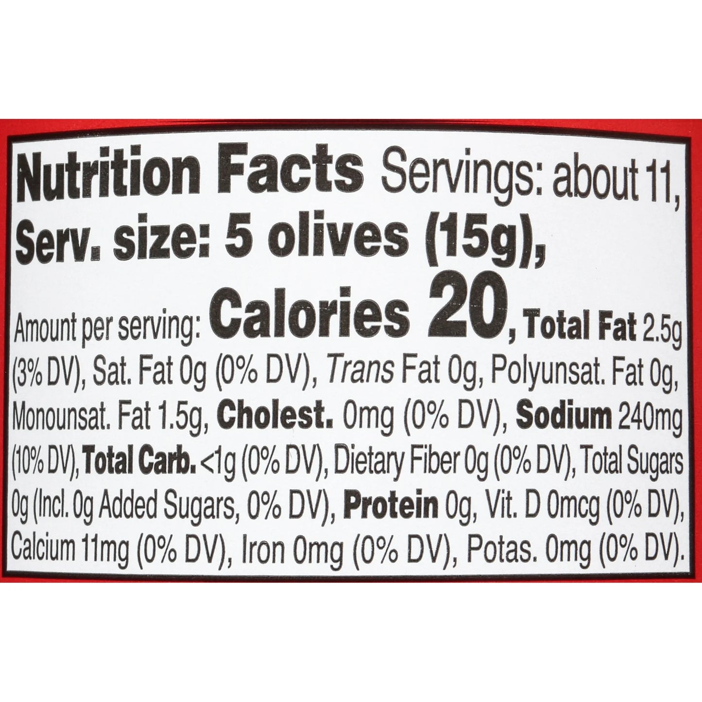 Lindsay Spanish Pimiento Stuffed Manzanilla Olives, 5.75 oz