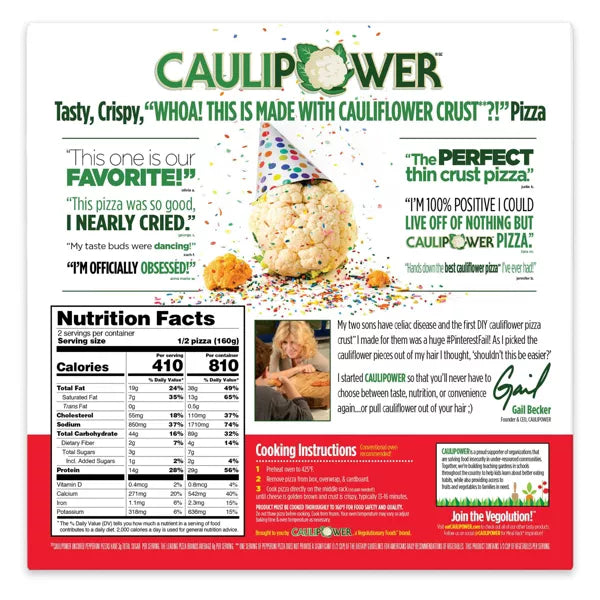 Caulipower Pepperoni Stone-Fired Cauliflower Crust Pizza, 11.3 oz
