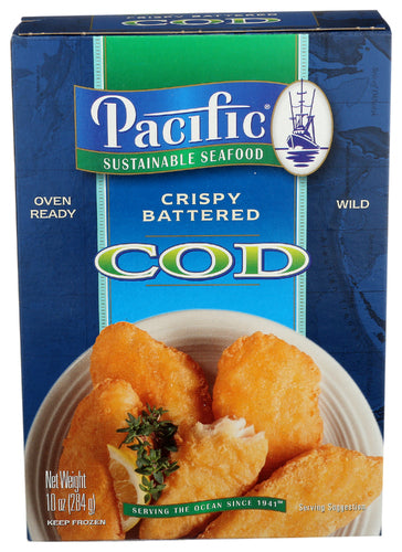 Pacific Sustainable Seafood Crispy Battered Cod, 10 oz