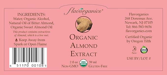 Flavorganics Organic Almond Extract, 2 oz