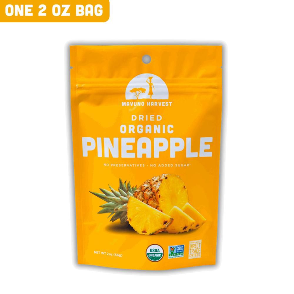 Mavuno Harvest Dried Organic Pineapple, 2 oz