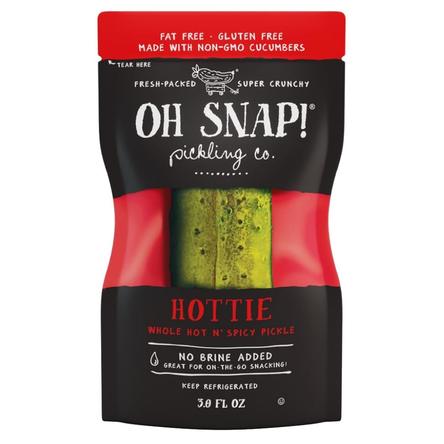 Oh Snap! Hottie Whole Hot N' Spicy Pickle, 3 oz