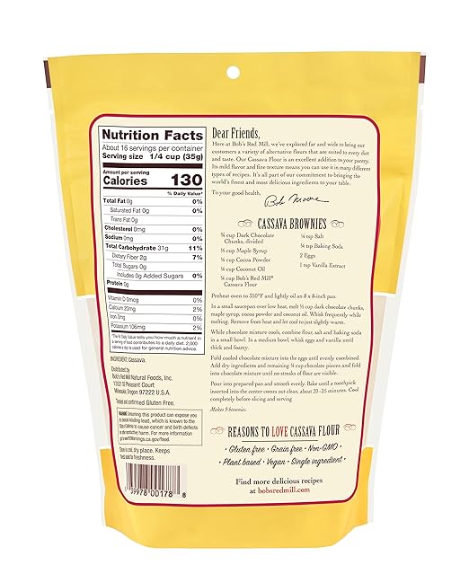 Bob's Red Mill Grain Free Cassava Flour, 20 oz