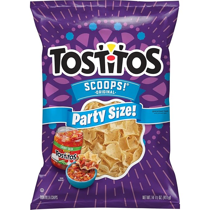 Tostitos Scoops! Tortilla Chips Regular Party Size, 14.5 oz
