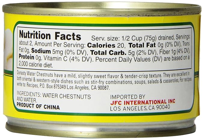 Dynasty Sliced Water Chestnuts, 8 oz