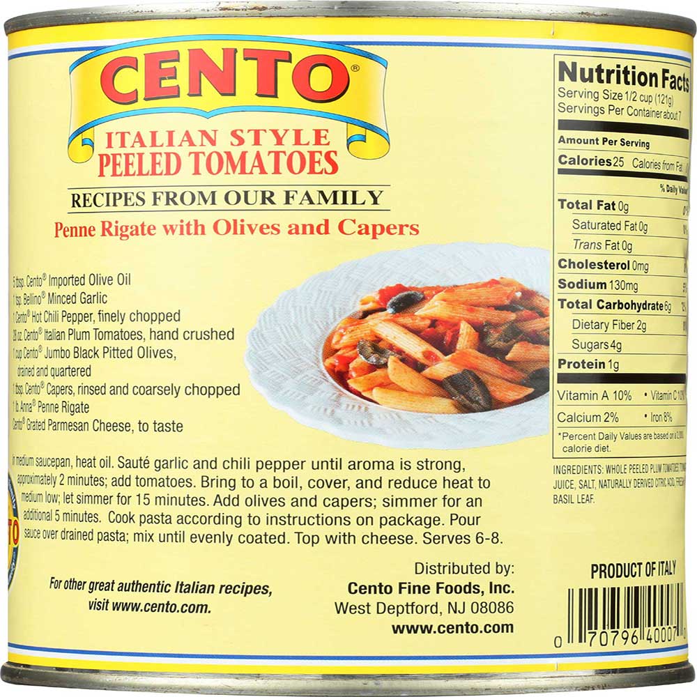 Cento Italian Style Whole Peeled Tomatoes, 28 oz
