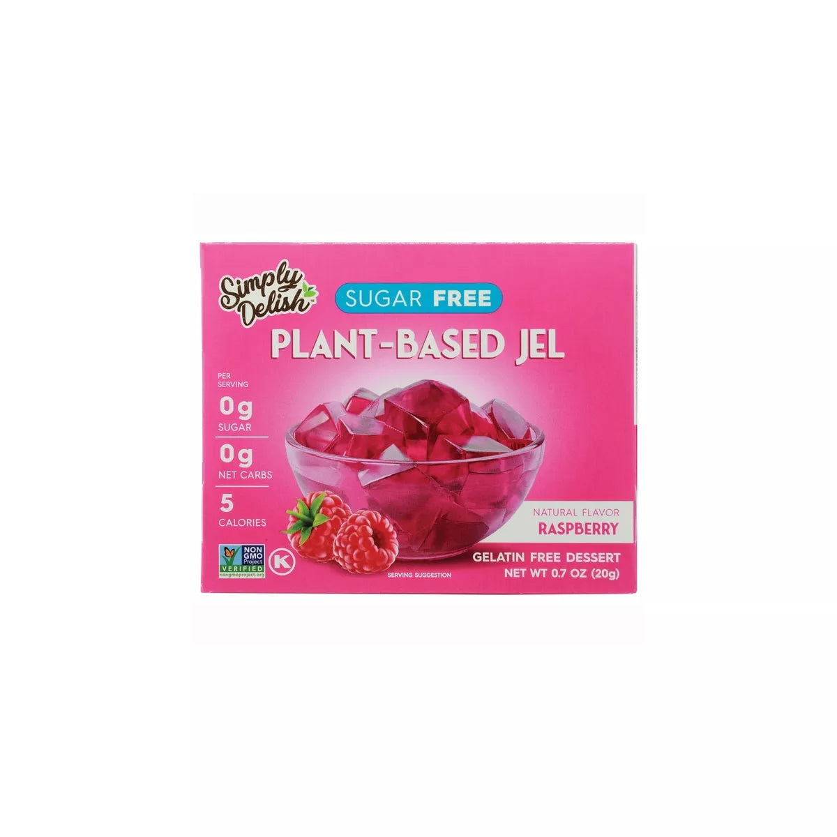 Simply Delish Raspberry Jel Dessert, 0.7 oz