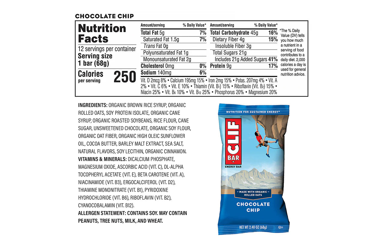 CLIF BAR Energy Bar, Variety Pack, 2.4 oz, 26 Count