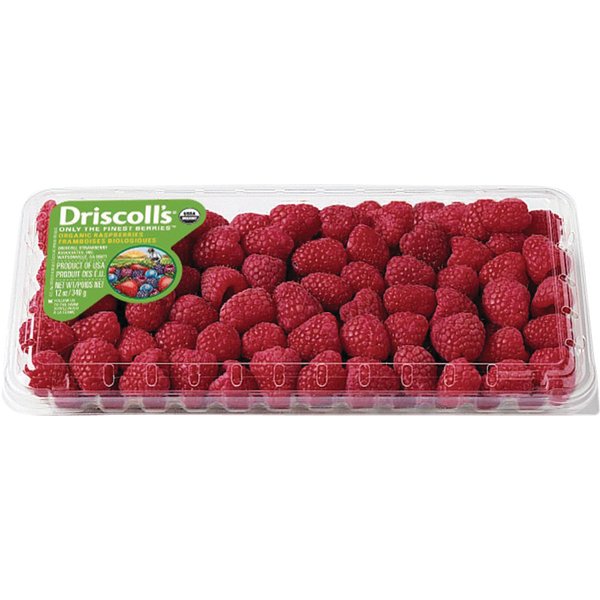 Organic Raspberries, 12 oz