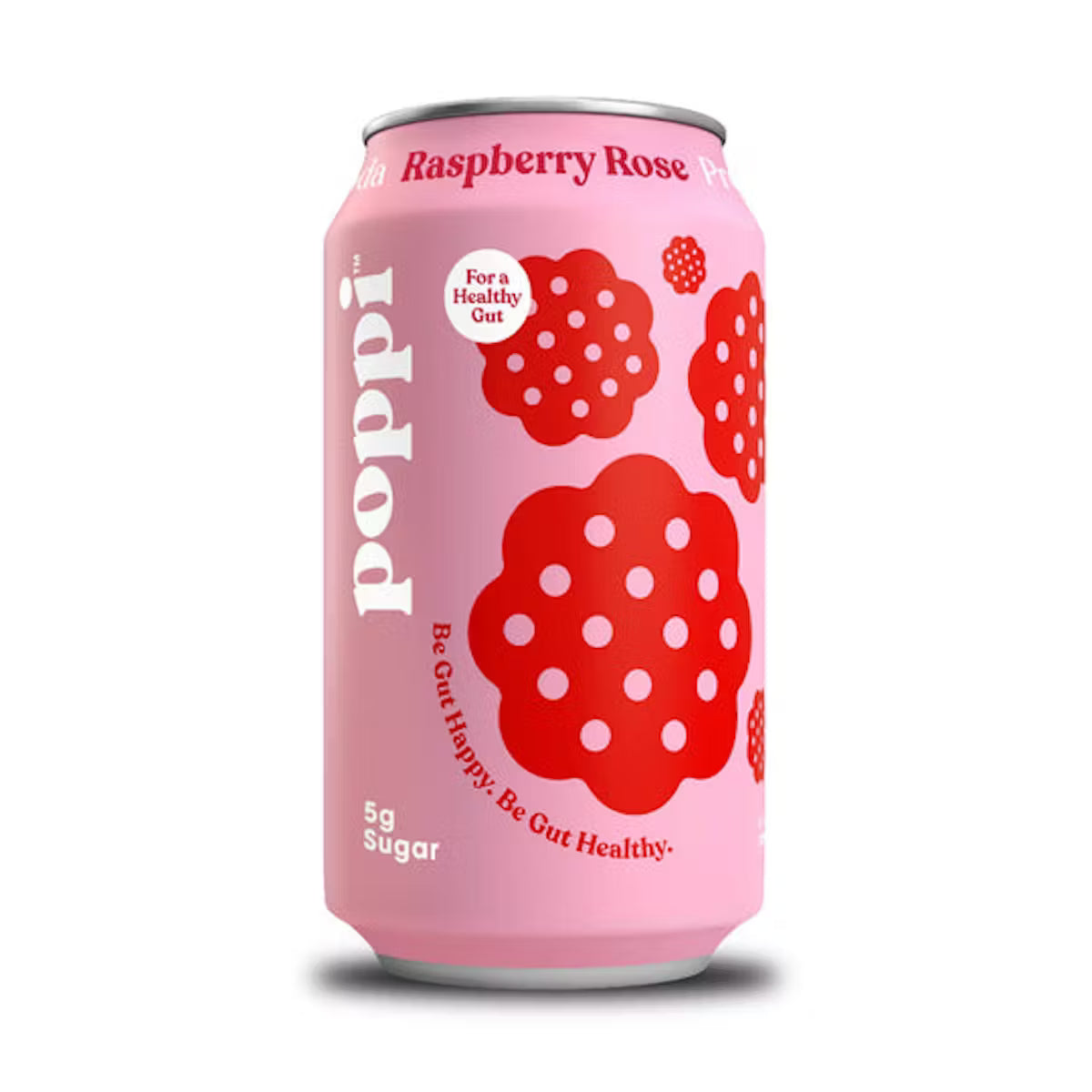 Poppi Prebiotic Rasbery Rose Soda, 4 Count