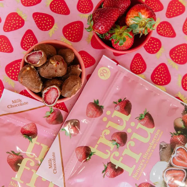 Tru Fru White and Milk Chocolate Frozen Strawberries, 20 oz