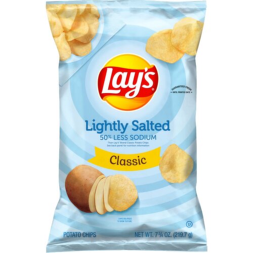 Lay's Lightly Salted Classic Potato Chips, 7.75 oz