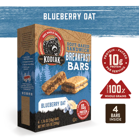 Kodiak Blueberry Oat Soft-Baked Sandwich Breakfast Bars, 7.05 oz