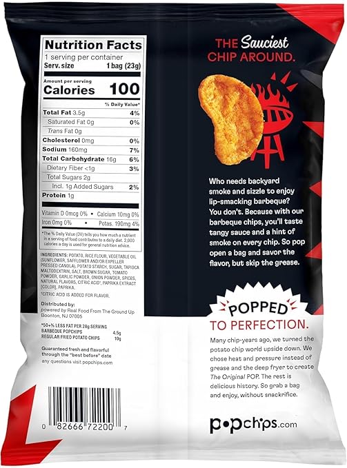 Popchips Original BBQ Chips, 5 oz