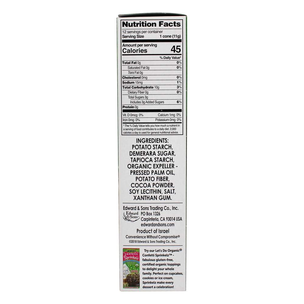Let's Do Organics Rolled Style Sugar Cones, 12 ct