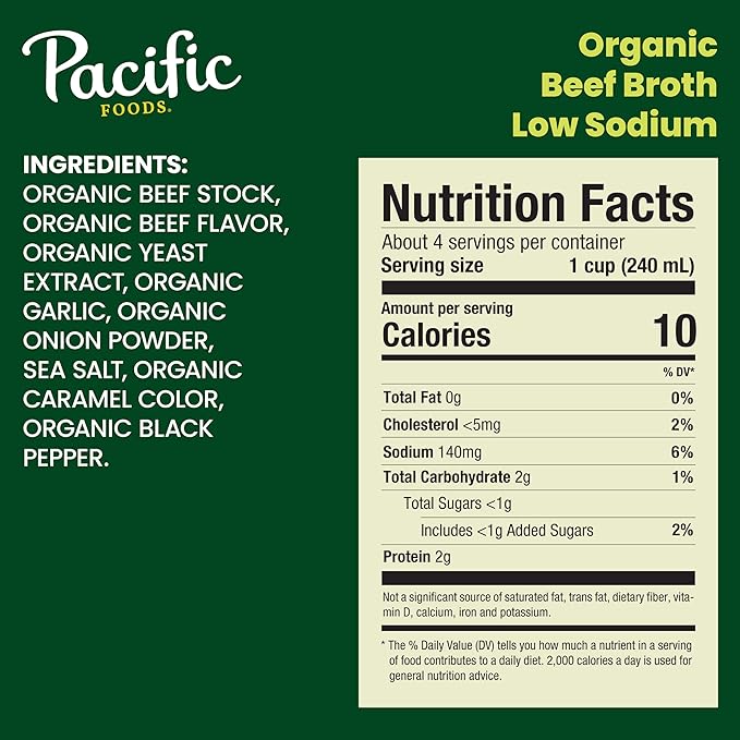 Pacific Foods Organic Low Sodium Beef Broth, 32 oz