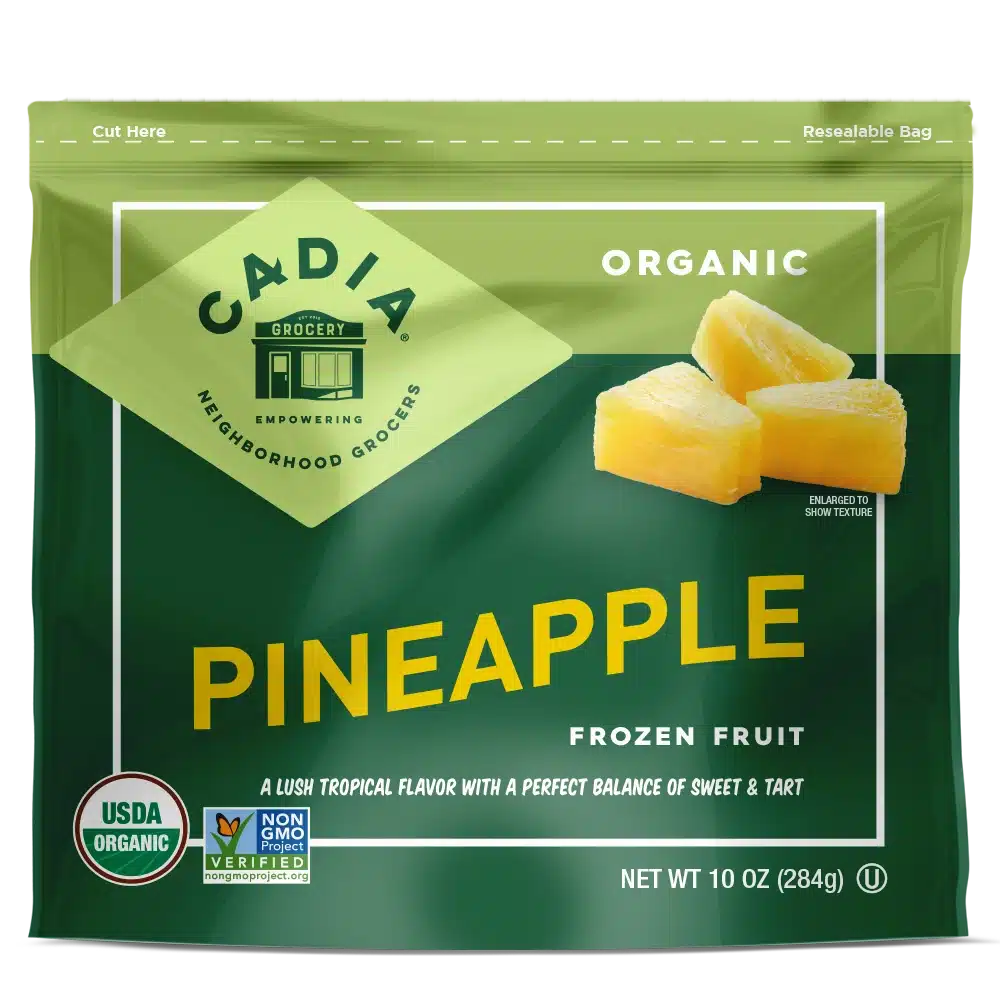 Cadia Everyday Organic Frozen Pineapple, 10 oz