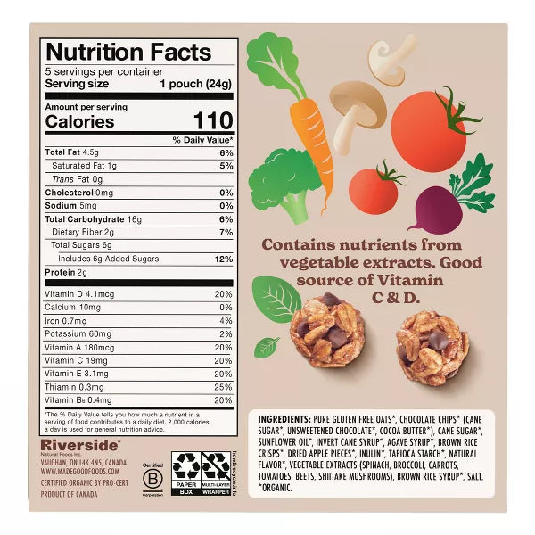 MadeGood Chocolate Chip Granola Minis, 4.25 oz