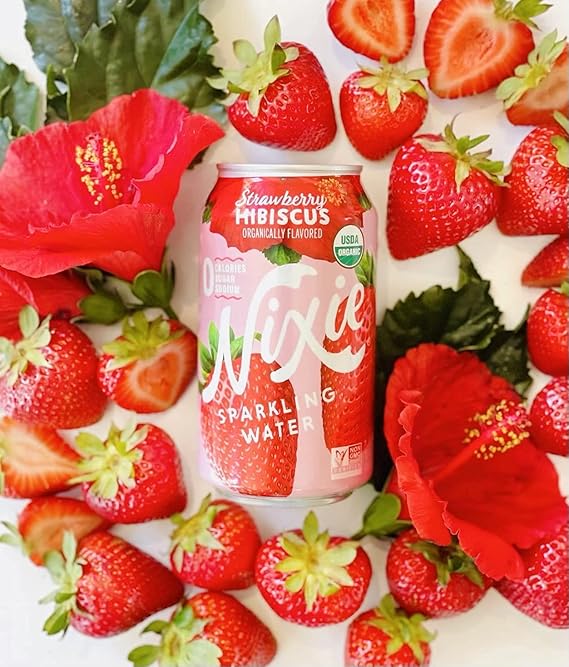 Nixie Organic Sparkling Strawberry Hibiscus, 8 Count