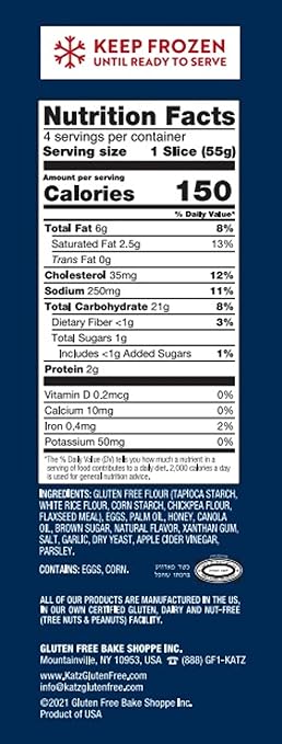 Katz Frozen Garlic Texas Toast, 7.8 oz