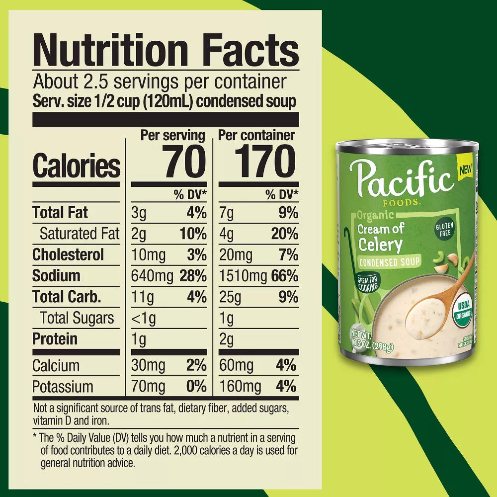 Pacific Foods Organic Cream of Celery Condensed Soup, 10.5 oz
