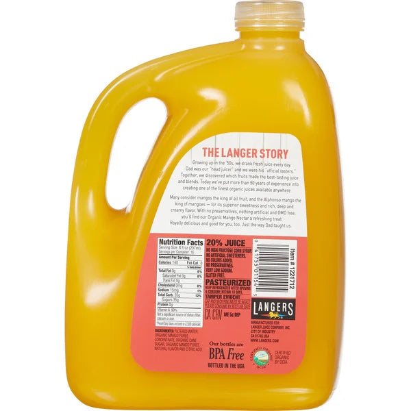 Langers Juice Alphonso Mango Nectar, 128 fl oz