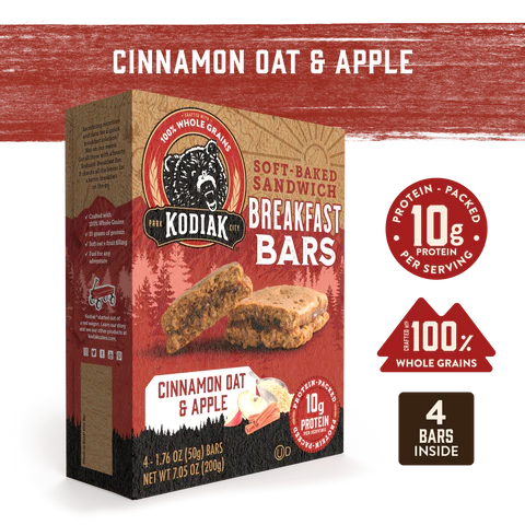 Kodiak Cinnamon Oat & Apple Soft-Baked Sandwich Breakfast Bars, 7.05 oz