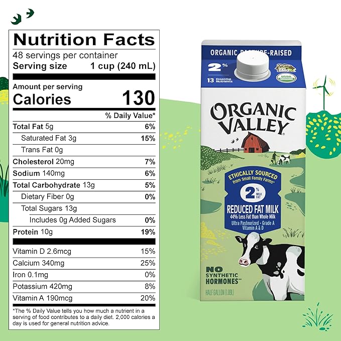 Organic Valley Reduced Fat 2% Milk, 64 oz