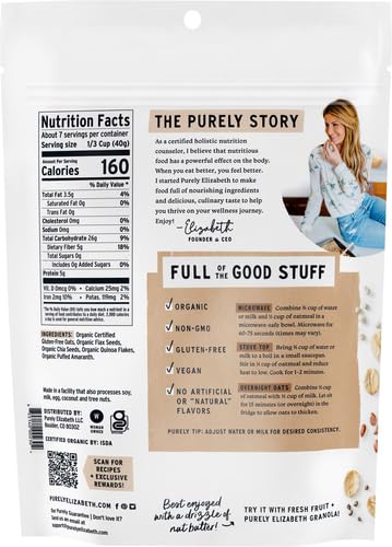 Purely Elizabeth Organic Original Superfood Oatmeal, 10 oz